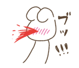 Is white and a vague rabbit.2 sticker #11381440