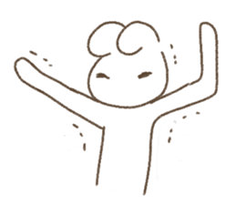 Is white and a vague rabbit.2 sticker #11381441