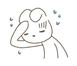 Is white and a vague rabbit.2 sticker #11381444