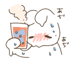 Is white and a vague rabbit.2 sticker #11381445