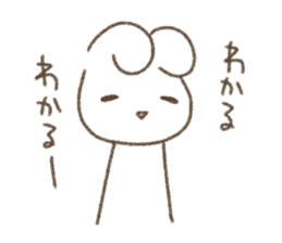 Is white and a vague rabbit.2 sticker #11381449