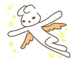 Is white and a vague rabbit.2 sticker #11381451