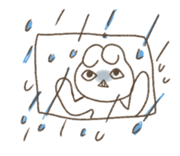 Is white and a vague rabbit.2 sticker #11381452