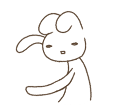 Is white and a vague rabbit.2 sticker #11381454