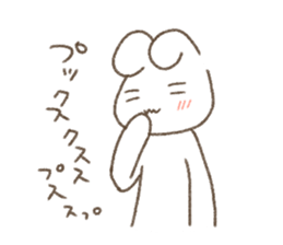 Is white and a vague rabbit.2 sticker #11381455