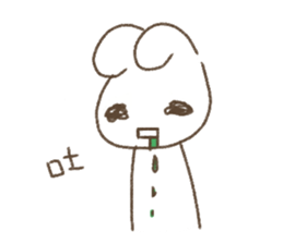 Is white and a vague rabbit.2 sticker #11381460