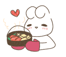 Is white and a vague rabbit.2 sticker #11381463