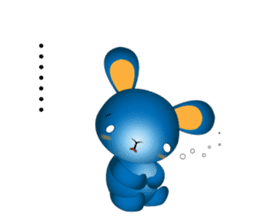 blue rabbit's blue day sticker #11382268