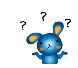 blue rabbit's blue day sticker #11382281