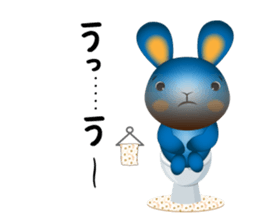 blue rabbit's blue day sticker #11382300