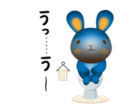 blue rabbit's blue day sticker #11382300