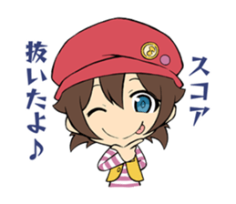 Music game girl sticker #11382797