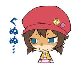 Music game girl sticker #11382798