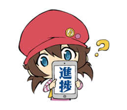 Music game girl sticker #11382809