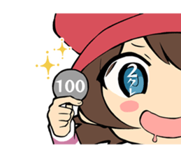 Music game girl sticker #11382810