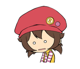 Music game girl sticker #11382817