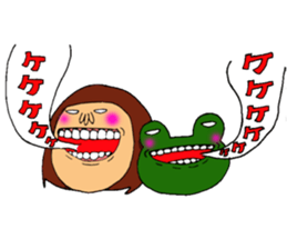 me and the frog.the sixth. sticker #11384305