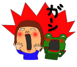 me and the frog.the sixth. sticker #11384306