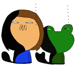 me and the frog.the sixth. sticker #11384307