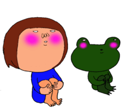 me and the frog.the sixth. sticker #11384308