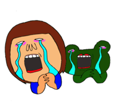 me and the frog.the sixth. sticker #11384309