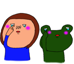 me and the frog.the sixth. sticker #11384310