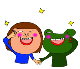 me and the frog.the sixth. sticker #11384311