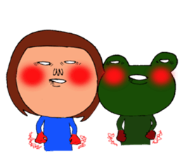 me and the frog.the sixth. sticker #11384314