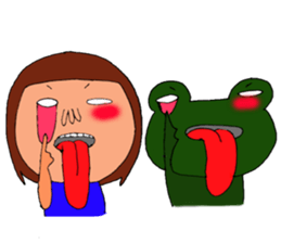 me and the frog.the sixth. sticker #11384315