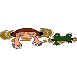 me and the frog.the sixth. sticker #11384316