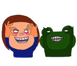 me and the frog.the sixth. sticker #11384317