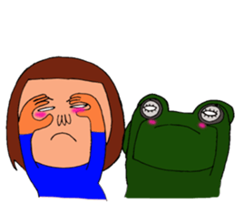 me and the frog.the sixth. sticker #11384318