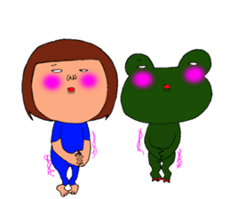 me and the frog.the sixth. sticker #11384321