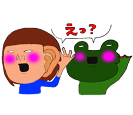 me and the frog.the sixth. sticker #11384325