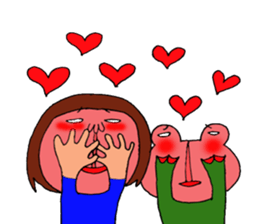 me and the frog.the sixth. sticker #11384326