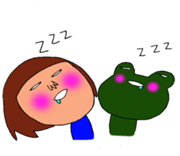 me and the frog.the sixth. sticker #11384329