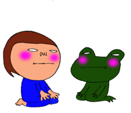 me and the frog.the sixth. sticker #11384334