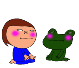 me and the frog.the sixth. sticker #11384334
