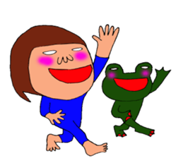 me and the frog.the sixth. sticker #11384335