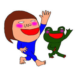 me and the frog.the sixth. sticker #11384335