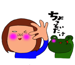 me and the frog.the sixth. sticker #11384336