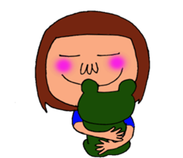 me and the frog.the sixth. sticker #11384337