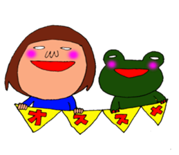 me and the frog.the sixth. sticker #11384339