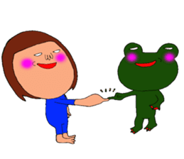 me and the frog.the sixth. sticker #11384341