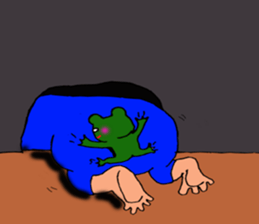 me and the frog.the sixth. sticker #11384342