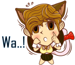 Lady lady little cat sticker #11384548