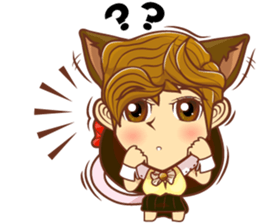 Lady lady little cat sticker #11384549