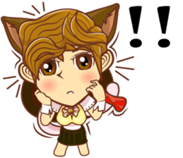 Lady lady little cat sticker #11384551