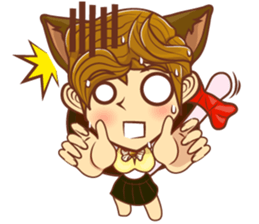 Lady lady little cat sticker #11384555