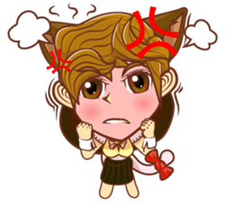 Lady lady little cat sticker #11384557